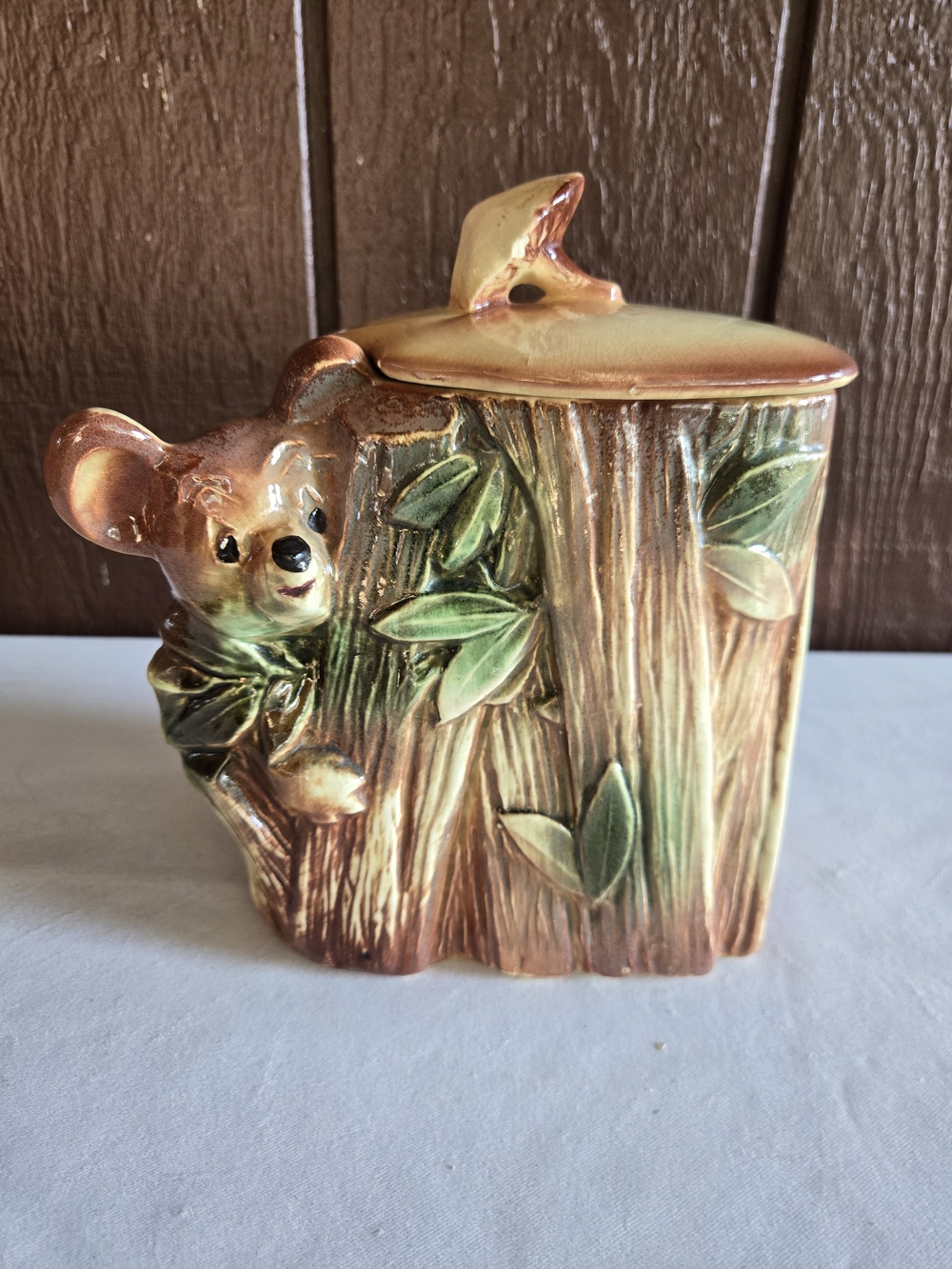McCoy Koala Bear & Bamboo Ceramic Cookie Jar Vintage